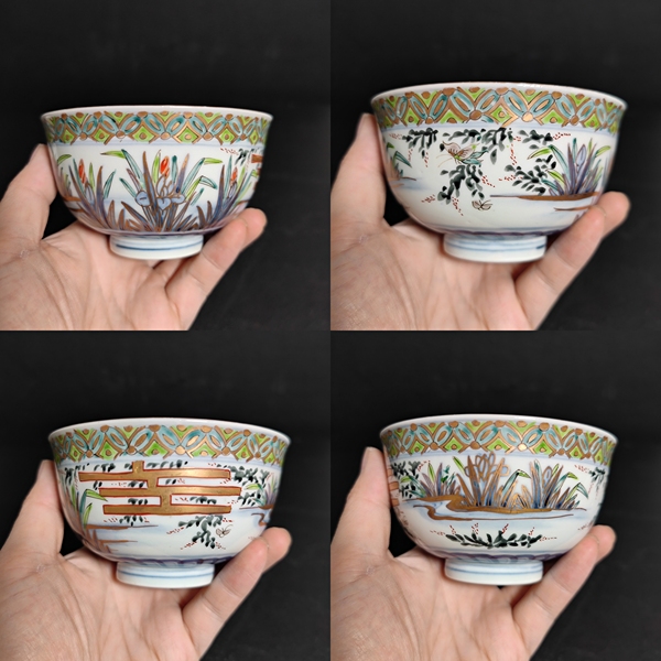 古玩陶瓷青花加彩描金蓋碗拍賣,當前價格1600元