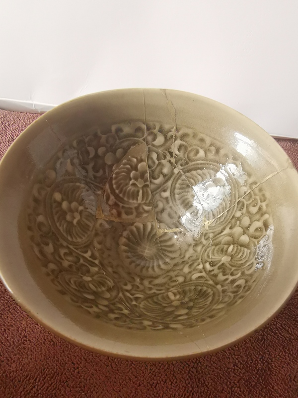古玩陶瓷北宋,耀州窯團(tuán)菊紋斗笠盞拍賣(mài),當(dāng)前價(jià)格4444元