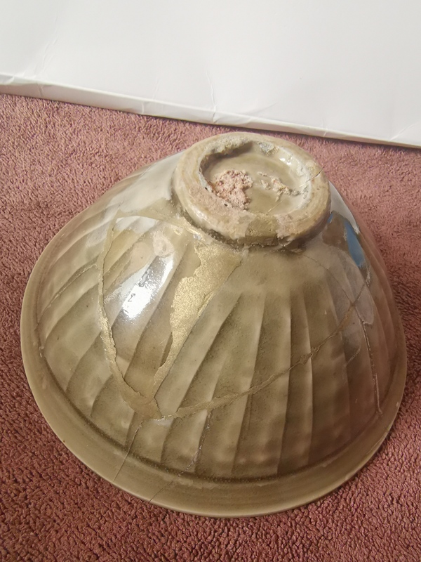 古玩陶瓷北宋,耀州窯團(tuán)菊紋斗笠盞拍賣(mài),當(dāng)前價(jià)格4444元