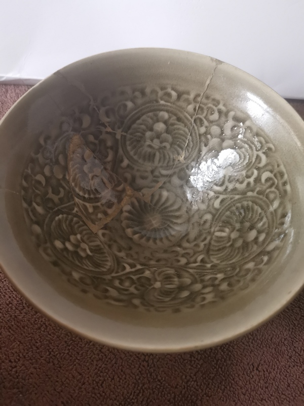 古玩陶瓷北宋,耀州窯團(tuán)菊紋斗笠盞拍賣(mài),當(dāng)前價(jià)格4444元