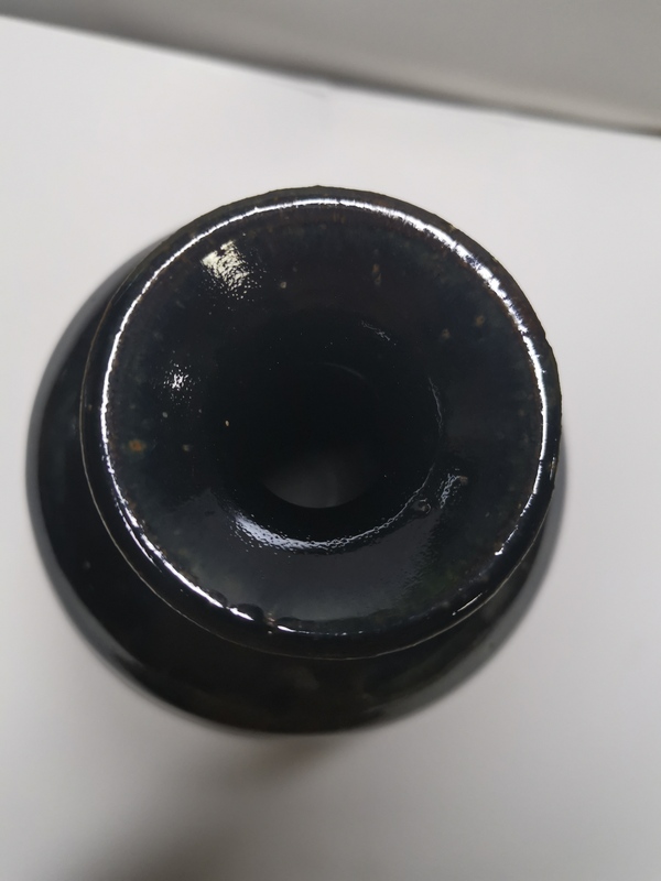 古玩陶瓷元末明初,磁州窯黑釉樽拍賣,當前價格444元