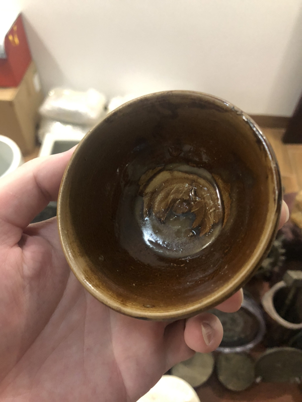 古玩陶瓷清代褐釉盞(2個)拍賣,當前價格199元