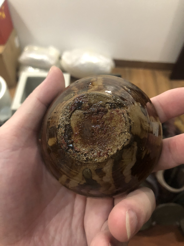 古玩陶瓷清代褐釉盞(2個)拍賣,當前價格199元