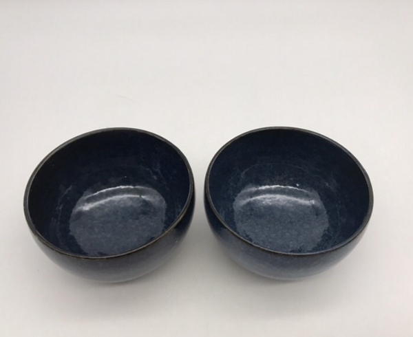 古玩陶瓷藍釉小碗拍賣,當前價格120元