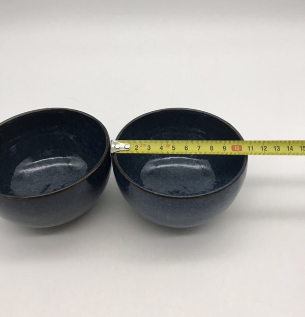 古玩陶瓷藍釉小碗拍賣,當前價格120元