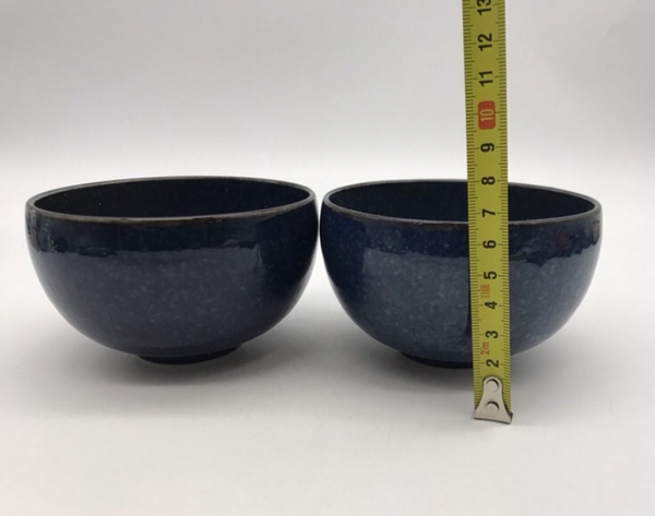 古玩陶瓷藍釉小碗拍賣,當前價格120元