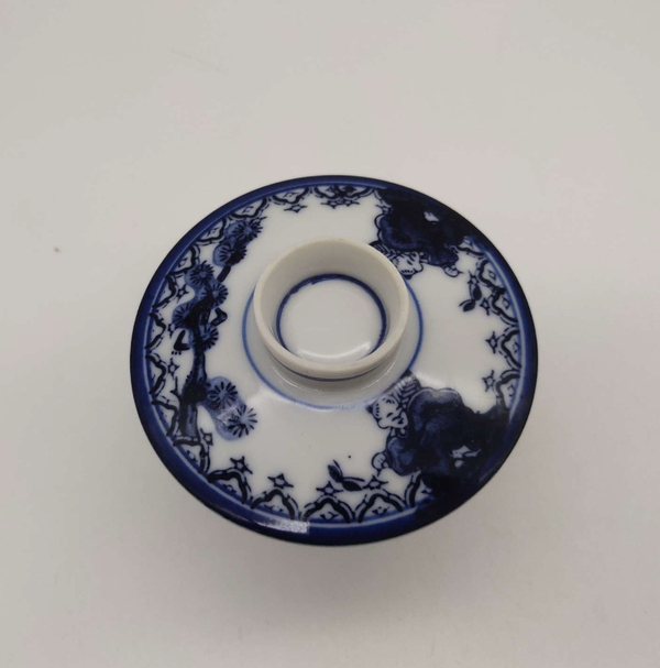 古玩陶瓷嬰戲紋青花蓋杯拍賣,當(dāng)前價格220元