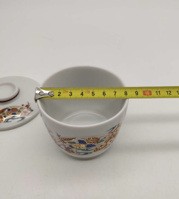 古玩陶瓷花卉紋彩繪描金蓋罐拍賣,當前價格220元