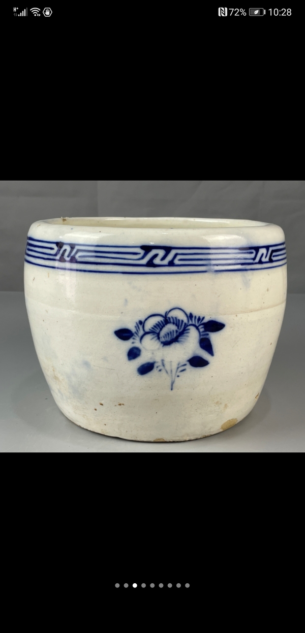 古玩陶瓷清代青花花卉卷缸拍賣,當(dāng)前價格1999元