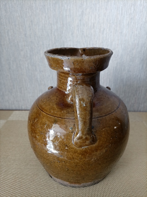 古玩陶瓷清代:醬釉壺拍賣,當前價格1280元
