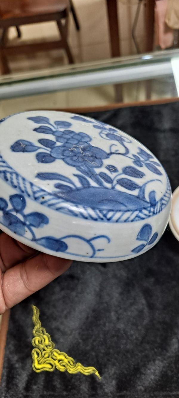 古玩陶瓷康熙青花蓋盒拍賣,當前價格2600元