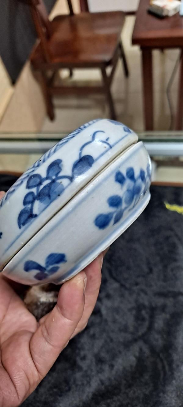 古玩陶瓷康熙青花蓋盒拍賣,當前價格2600元