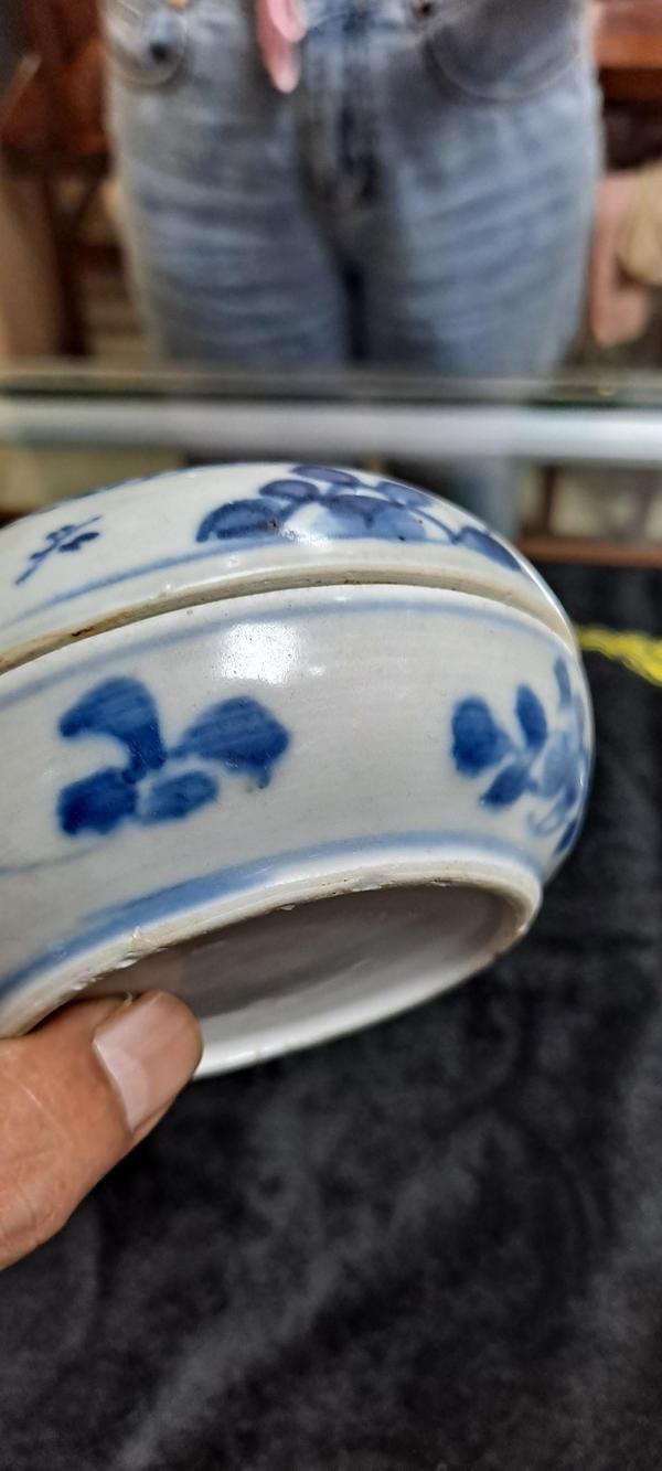 古玩陶瓷康熙青花蓋盒拍賣,當前價格2600元