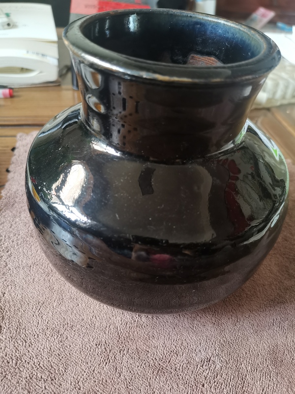 古玩陶瓷清代早期,黑釉罐拍賣,當前價格666元