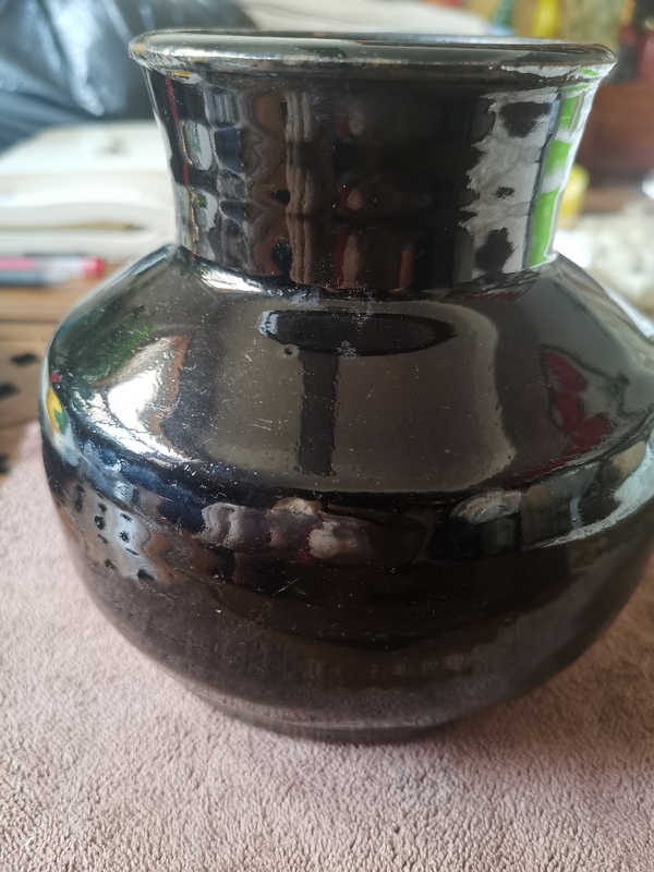 古玩陶瓷清代早期,黑釉罐拍賣,當前價格666元