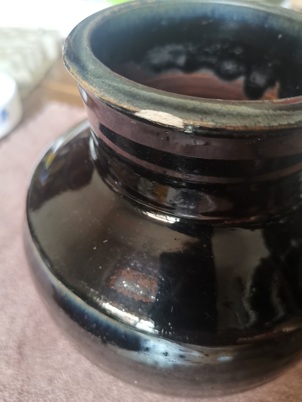 古玩陶瓷清代早期,黑釉罐拍賣,當前價格666元