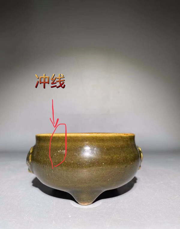 古玩陶瓷茶葉末釉獸耳三足爐拍賣，當前價格1888元