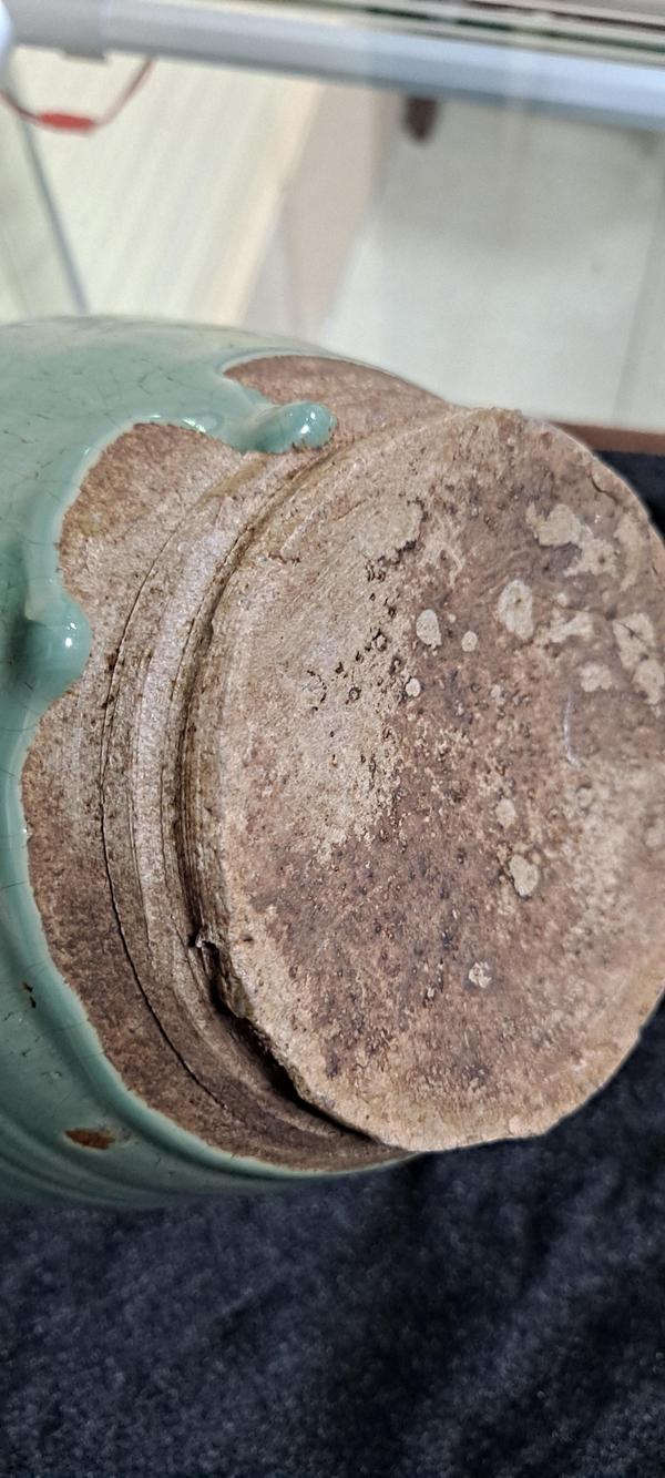 古玩陶瓷清末民初綠釉雙系罐拍賣,當前價格800元