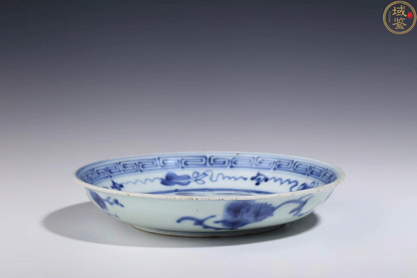 古玩陶瓷(優(yōu)品)清中·青花松鶴延年紋盤拍賣,當前價格1588元
