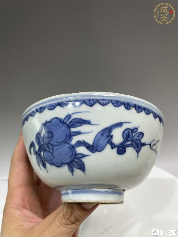 古玩陶瓷青花花鳥(niǎo)紋碗真品鑒賞圖