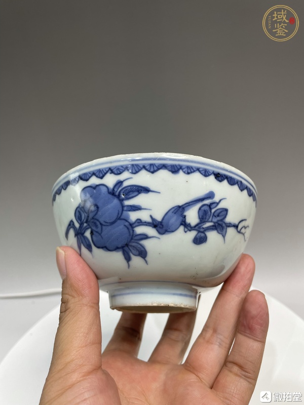 古玩陶瓷青花花鳥(niǎo)紋碗真品鑒賞圖