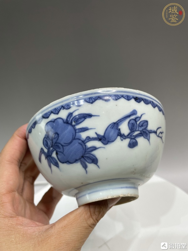 古玩陶瓷青花花鳥(niǎo)紋碗真品鑒賞圖