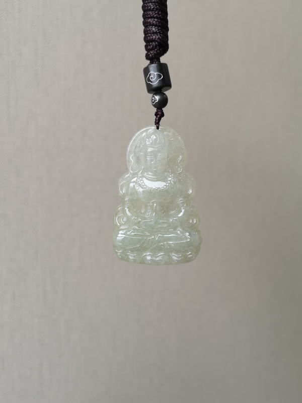 古玩玉器翡翠觀音拍賣,當前價格1100元