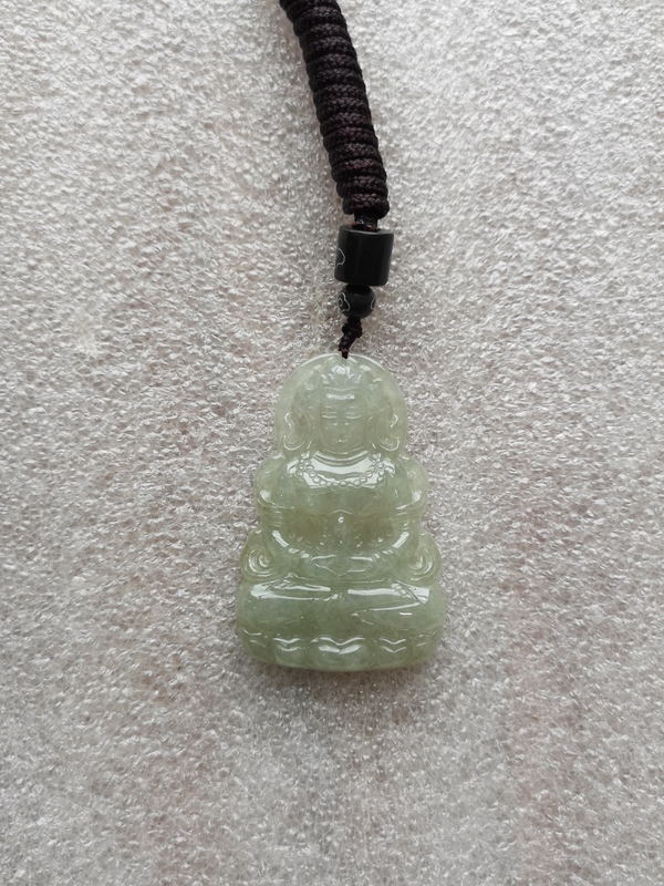 古玩玉器翡翠觀音拍賣,當前價格1100元