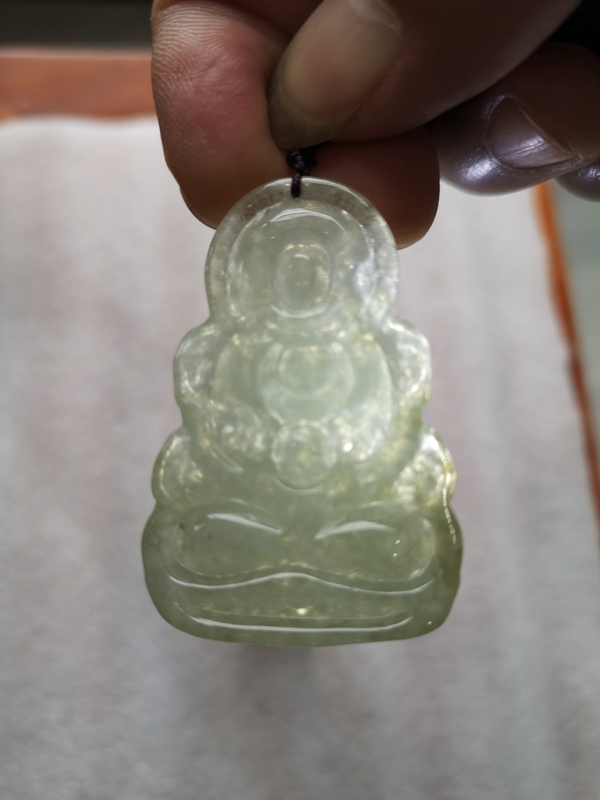 古玩玉器翡翠觀音拍賣,當前價格1100元