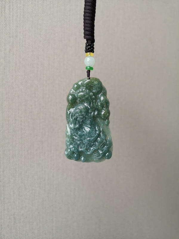 古玩玉器翡翠龍牌拍賣,當前價格550元