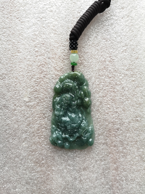 古玩玉器翡翠龍牌拍賣,當前價格550元