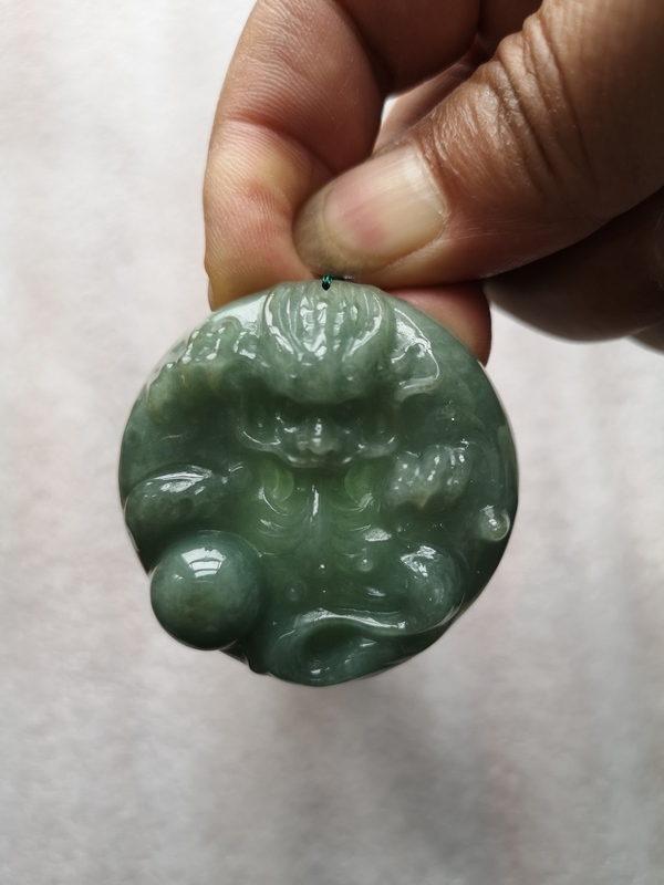 古玩玉器翡翠龍牌拍賣,當(dāng)前價(jià)格567元