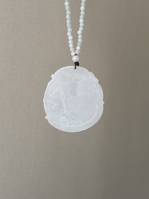 古玩玉器翡翠觀音牌拍賣,當(dāng)前價格678元