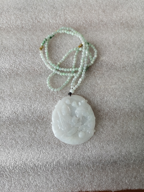 古玩玉器翡翠觀音牌拍賣,當(dāng)前價格678元