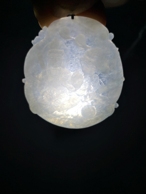 古玩玉器翡翠觀音牌拍賣,當(dāng)前價格678元