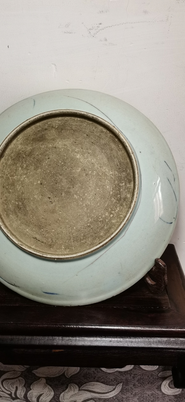 古玩陶瓷青花釉里紅鳳穿牡丹盤(pán)拍賣(mài),當(dāng)前價(jià)格2000元