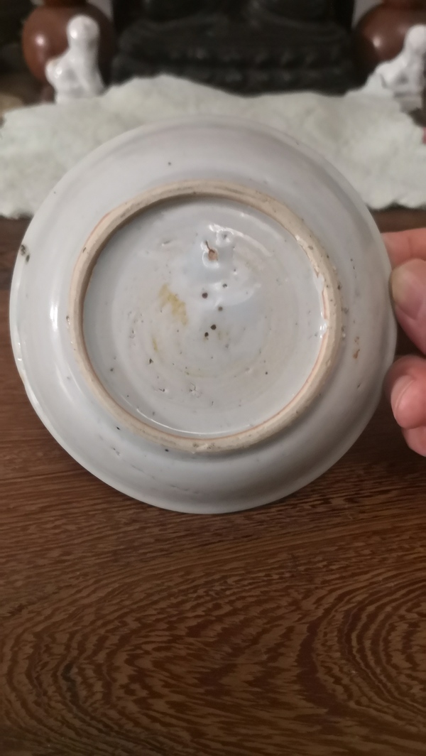 古玩陶瓷折枝花卉紋青花盤拍賣,當前價格680元