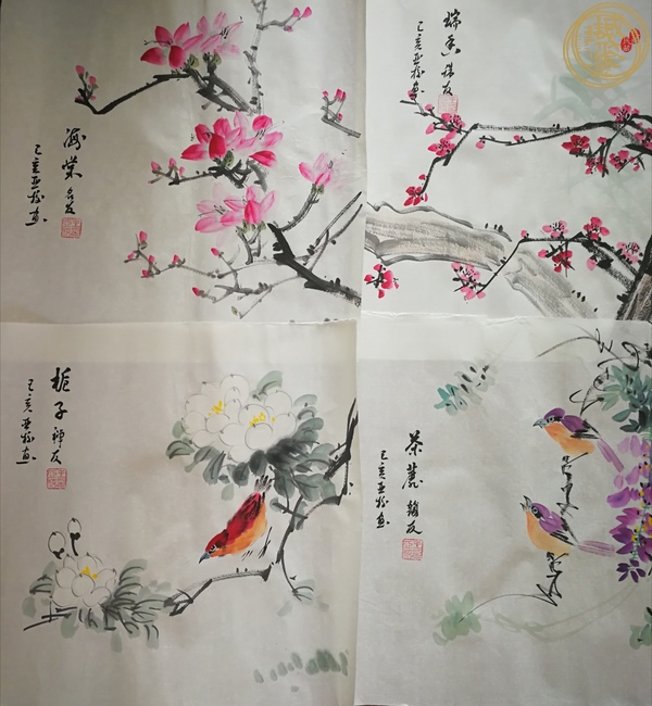 古玩字畫花中十友真品鑒賞圖