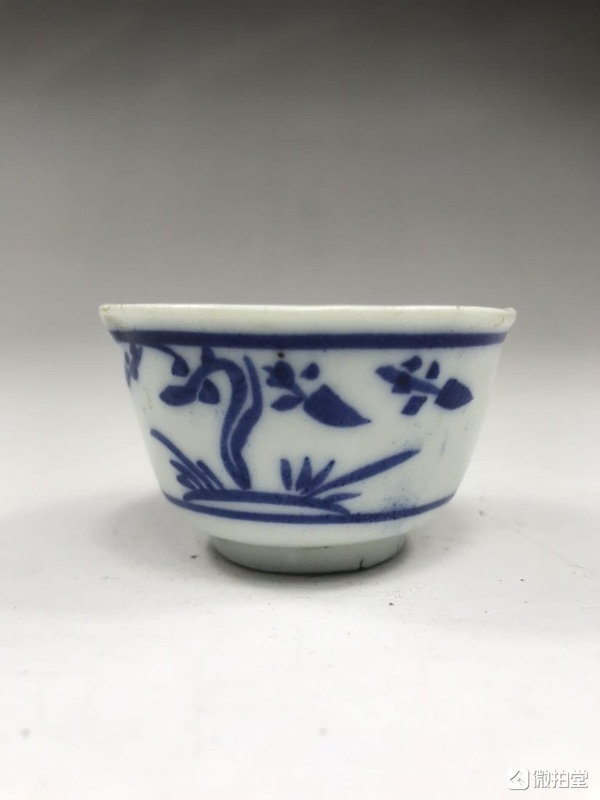 古玩陶瓷青花杯拍賣,當前價格200元