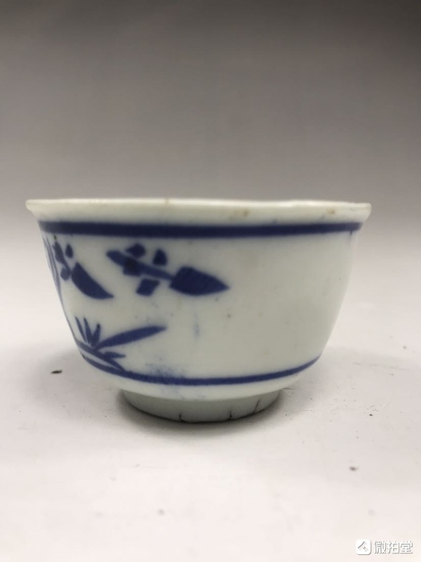 古玩陶瓷青花杯拍賣,當前價格200元