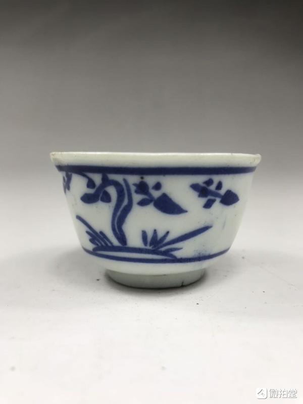 古玩陶瓷青花杯拍賣,當前價格200元