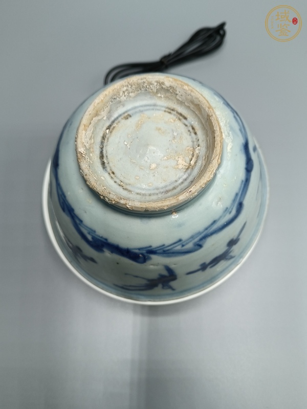 古玩陶瓷鶴紋青花碗真品鑒賞圖