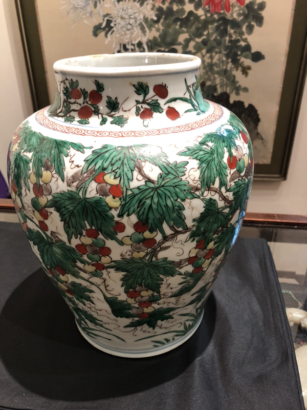 古玩陶瓷五彩將軍罐拍賣，當前價格300000元