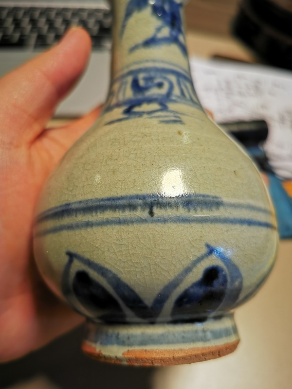 古玩陶瓷精品明代青花花鳥玉壺春拍賣,當前價格1688元