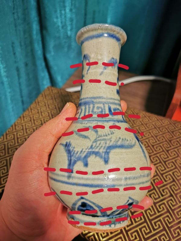 古玩陶瓷精品明代青花花鳥玉壺春拍賣,當前價格1688元