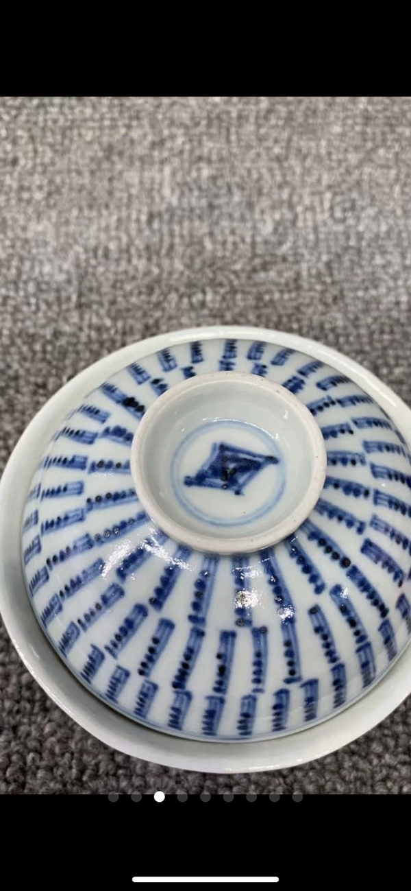 古玩陶瓷青花蓋碗拍賣,當前價格3800元