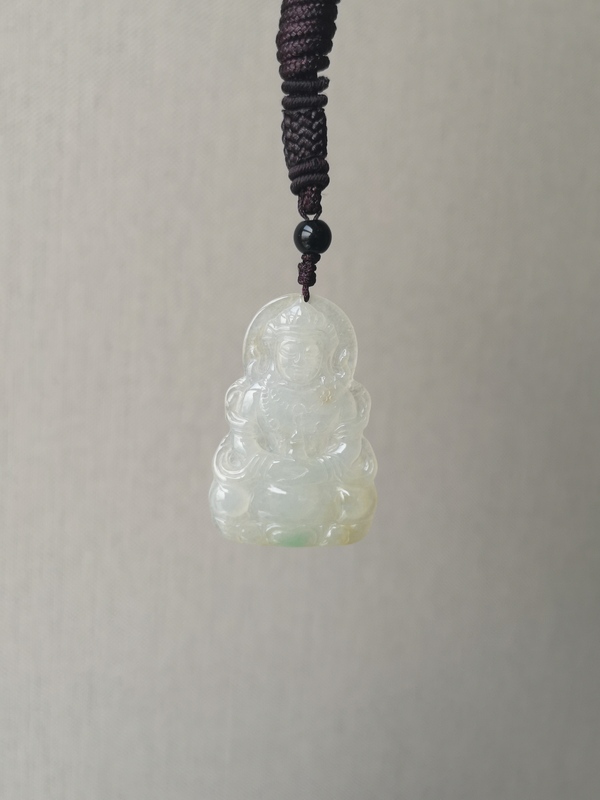 古玩玉器翡翠觀音拍賣,當前價格850元