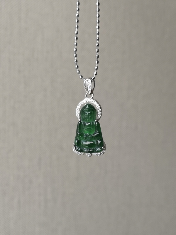 古玩玉器翡翠觀音拍賣,當前價格980元