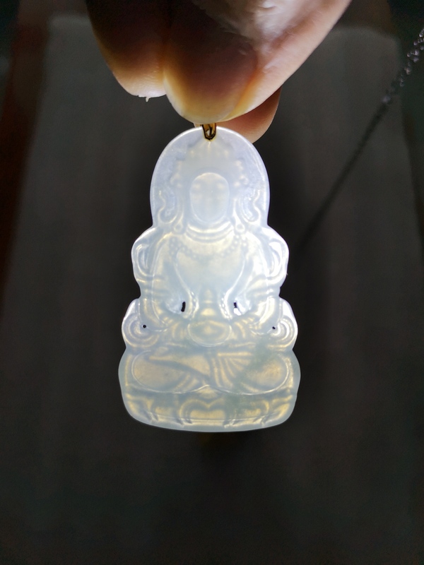 古玩玉器翡翠觀音拍賣(mài),當(dāng)前價(jià)格1100元