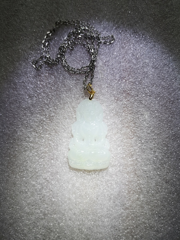 古玩玉器翡翠觀音拍賣(mài),當(dāng)前價(jià)格1100元